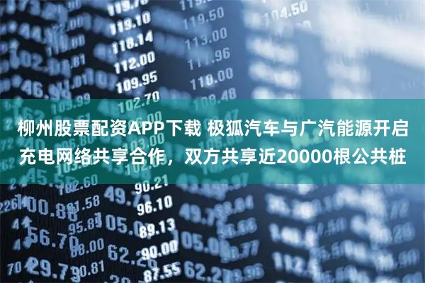 柳州股票配资APP下载 极狐汽车与广汽能源开启充电网络共享合作，双方共享近20000根公共桩